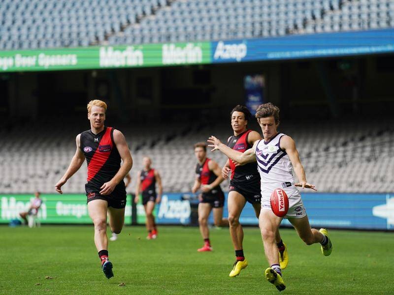 Fremantle's Sam Sturt (r) could be 2020's only AFL Rising Star nomination after his Round 1 display.