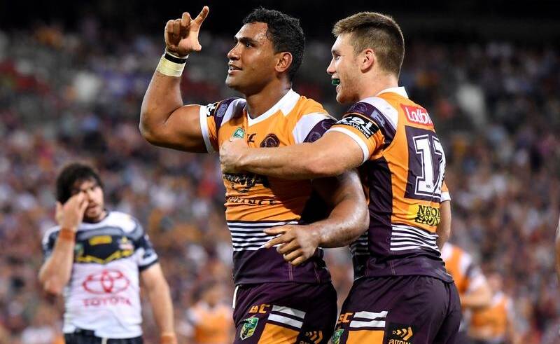 MUSCLE UP: Broncos forward Tevita Pangai Jr has been named to play against bayside's Wynnum Manly in a trial on Friday night.