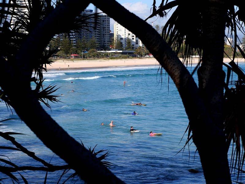A man has died after being bitten by a shark while surfing at Greenmount Beach on the Gold Coast.