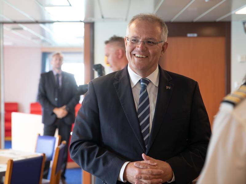 Labor's lead over Scott Morrison's coalition government has been cut in the latest Ipsos poll.