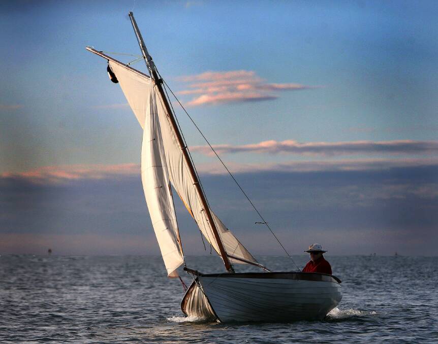 Winner of the inaugural Blue Peter Regatta, Rob Pollard, under sail in his boat 'Yawl'. Photo by Stephen Archer