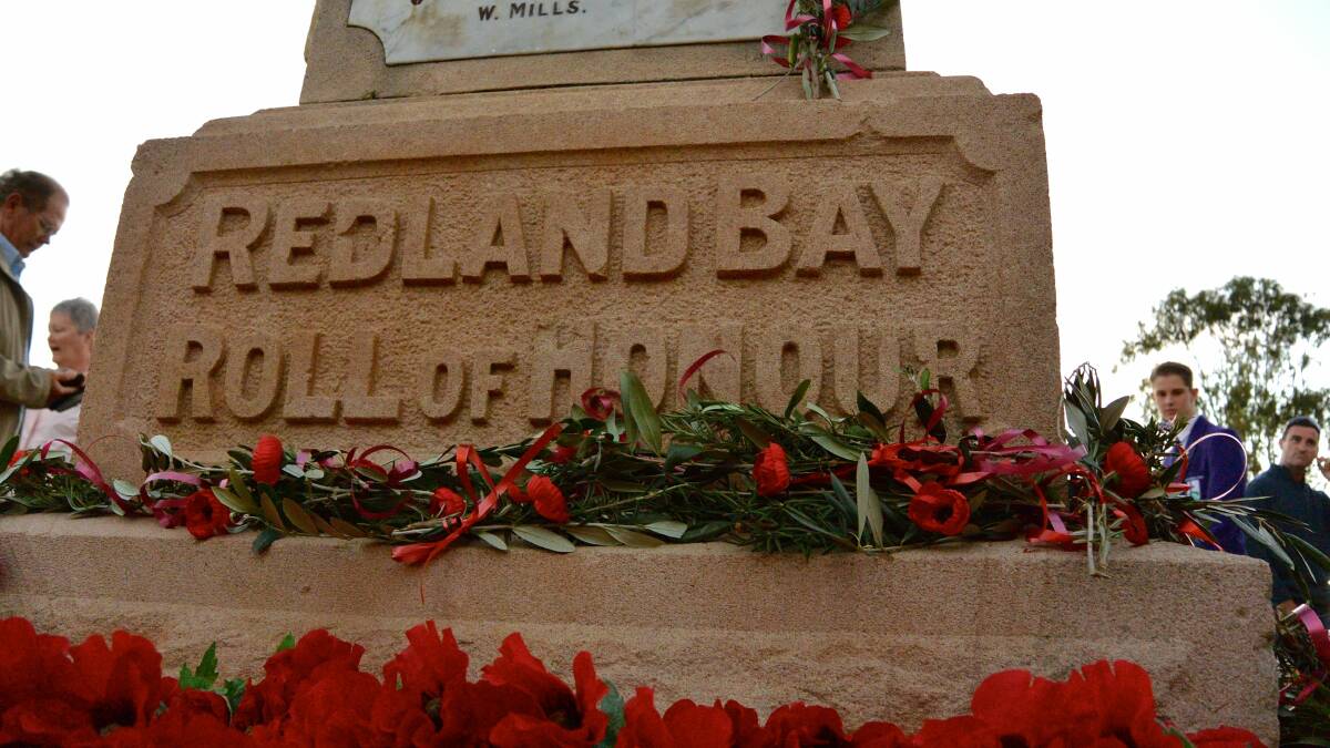 The horrors of war were reenacted at the dawn service at Redland Bay