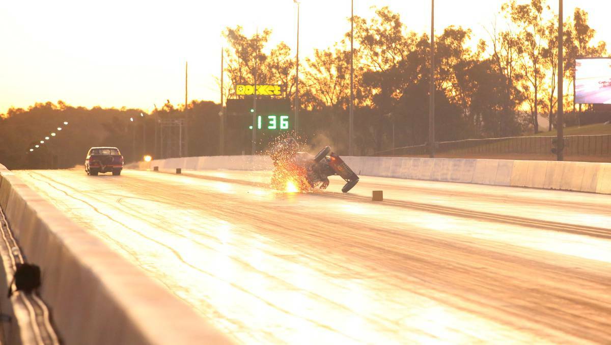Greg Ward had a rough day at the office on day one of the Fuchs Winternationals Pic: dragphotos.com.au