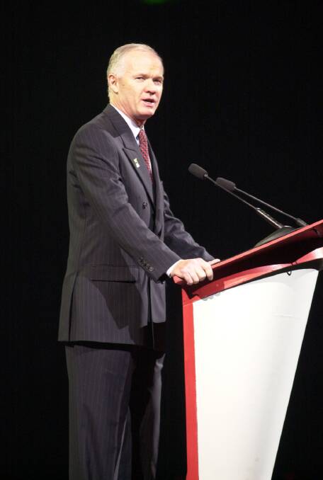 Wayne Goss speaks during the Opening Gala at the Brisbane Entertainment Centre ahead of the Goodwill Games in Brisbane, Australia. Pic: Darren England
