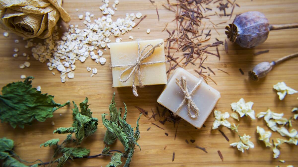 FUN: Personalised herbal soaps made from a base of pure, unperfumed soap, or soap scraps, are easy and fun to make.