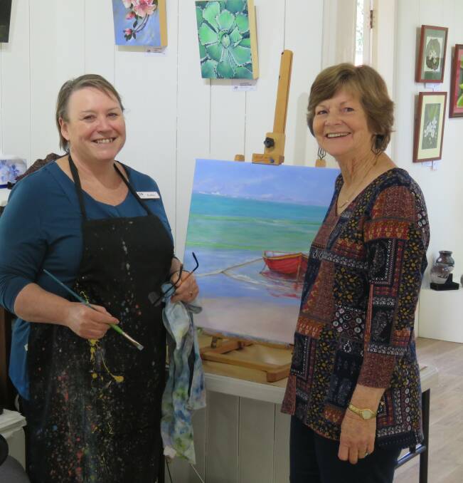 Diverse works: Artists are busy preparing for the "Bush to Beach" exhibition at the Old SchoolHouse Gallery next month.