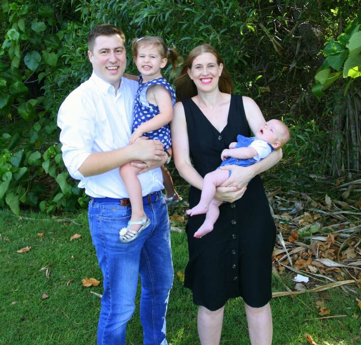 Henry Pike is the LNP candidate to contest the Redlands seat at next year's state election. He is pictured with wife Kate, daughter Laura and son Christian.