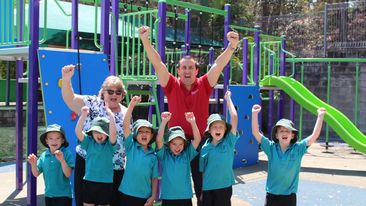 Vienna Woods State School kids are thrilled by a new playground.