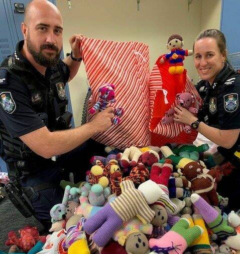 DONATIONS: Police have delivered teddy bears to children doing it tough.
