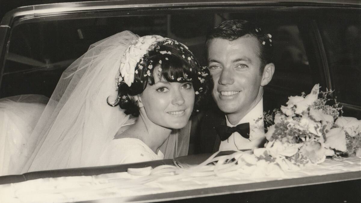 Just married: Rhonda and Peter Maguire on their wedding day in 1969.