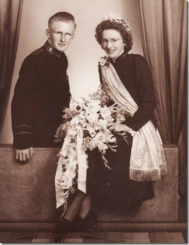 Alf and Berynice Ford on their wedding day in 1949.