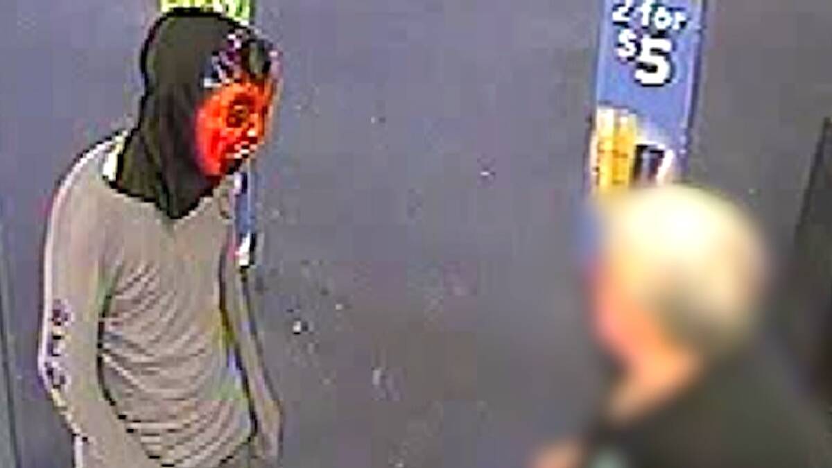 A screen grab of the CCTV footage from the incident.