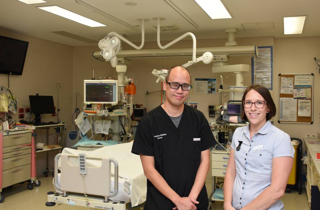Great result: Emergency Department consultant Dr Chris Tang and clinical nurse Lauren Owen at Redland Hospital. 