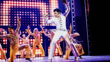 Elvis Presley (played by Rob Mallett) in the show Elvis: A Musical Revolution. Picture by Ken Leanfore