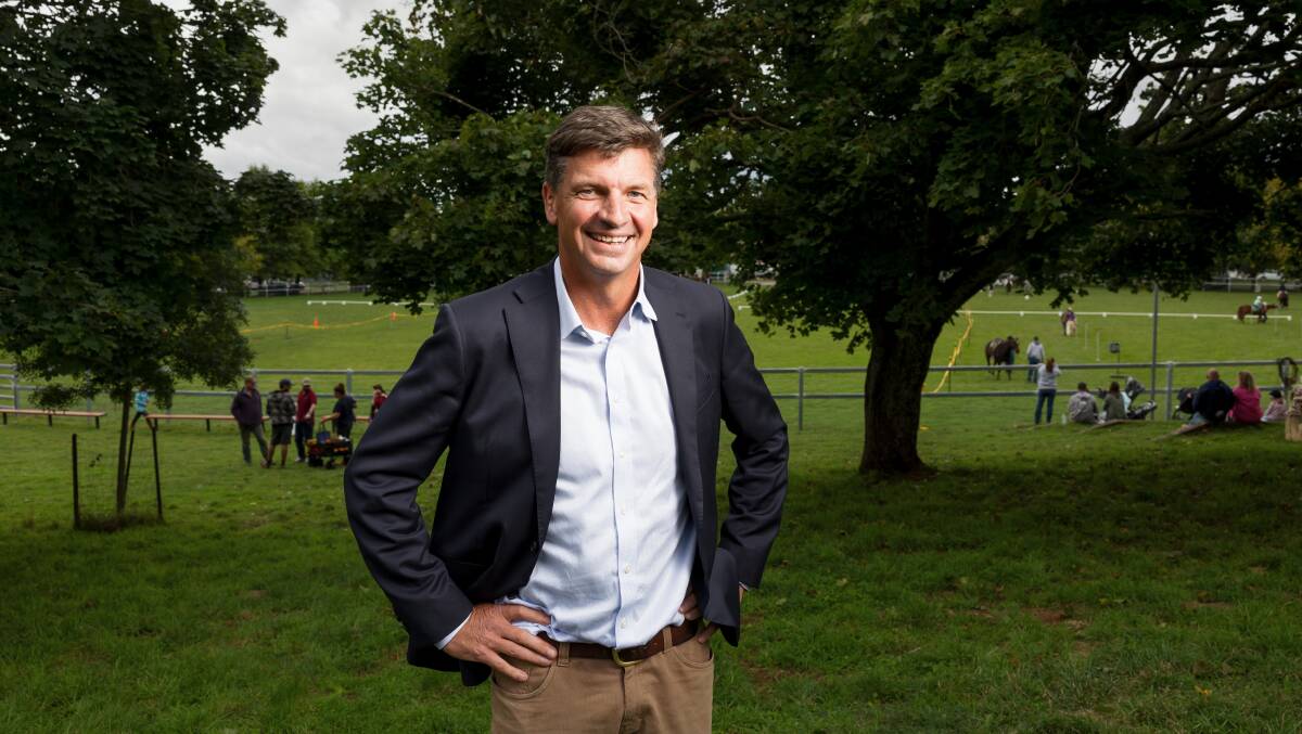 Energy Minister and Member for Hume Angus Taylor at the Taralga Show last month. Picture: Sitthixay Ditthavong