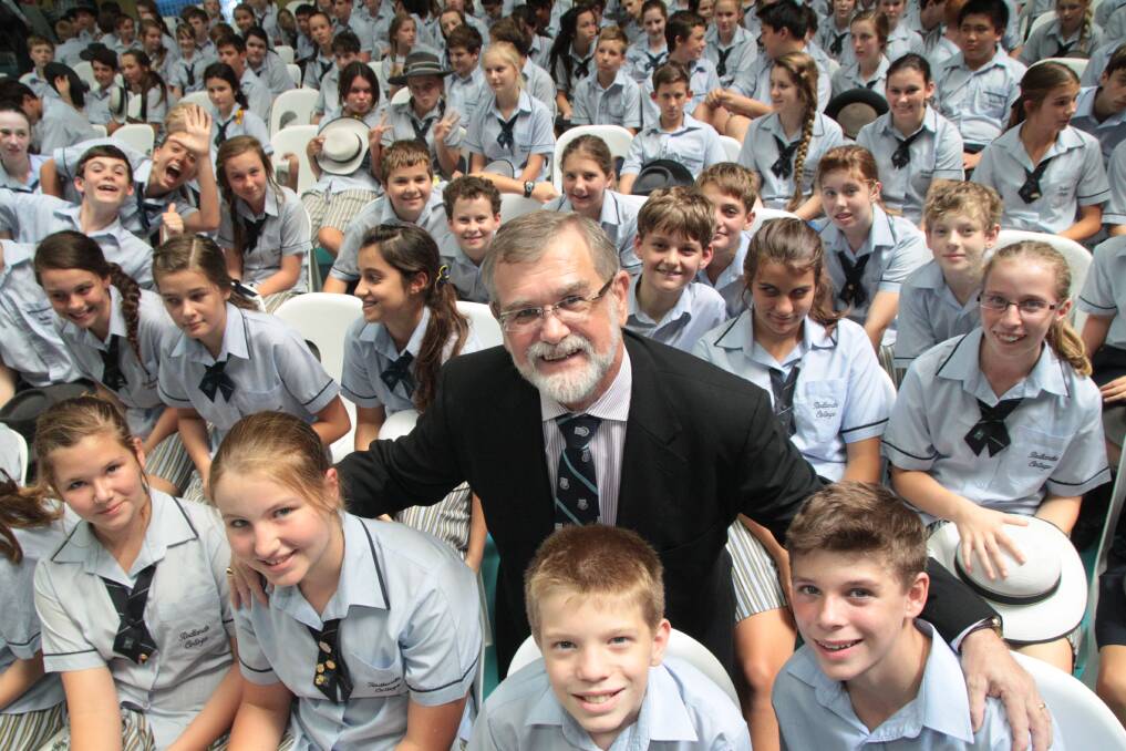 25 reasons to celebrate: Redlands College headmaster Allan Todd has celebrated 25 years as the founding headmaster and plans to graduate this year with the year 12s after announcing his retirement. Photo: Chris McCormack