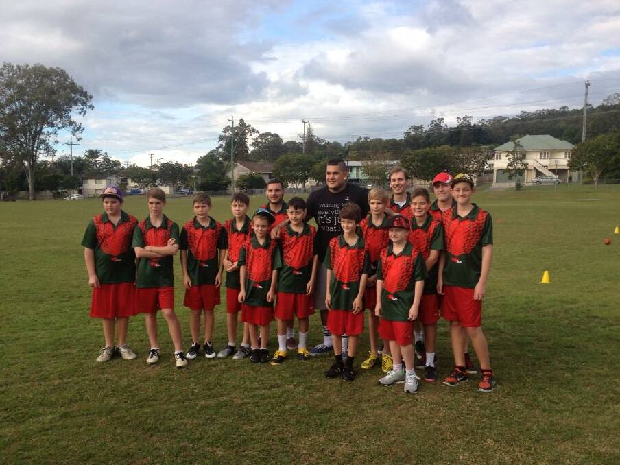 A real treat for young Lift Off players at the Ravens Club at Capalaba with a visit from Jesse Williams. A great motivator ahead of the first of the flag games. 