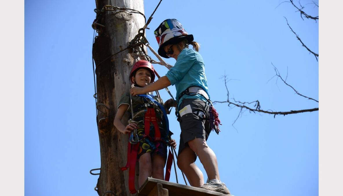 While there was something for everyone the flying fox was popular with all ages at Saturday Family Adventure Open Day.