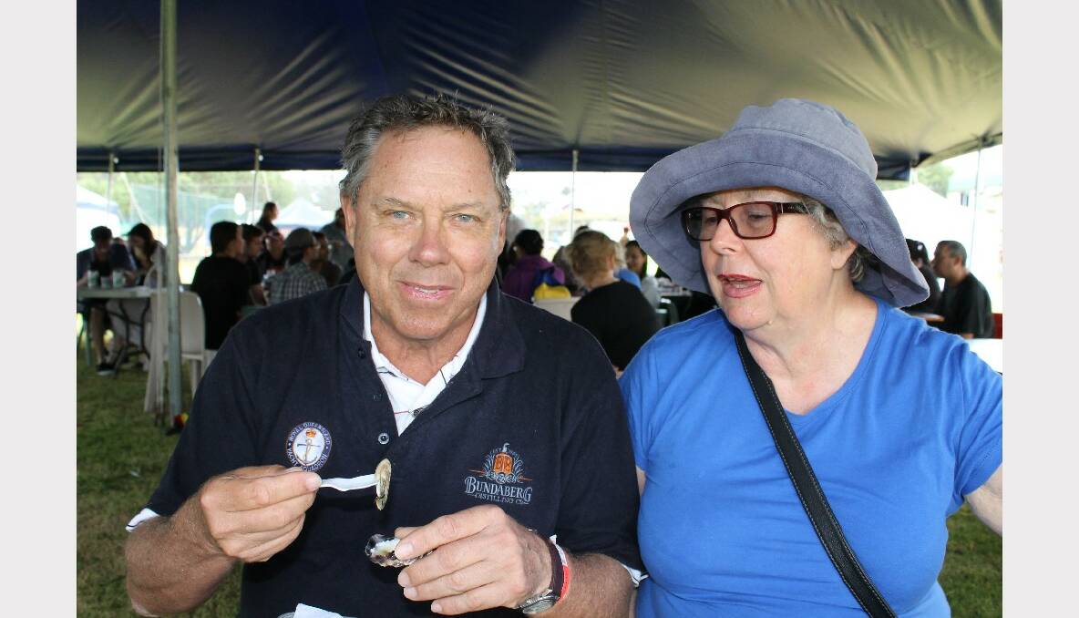 John and Meta Goodman of Brisbane at the Straddie Oyster Festival at Dunwich 
