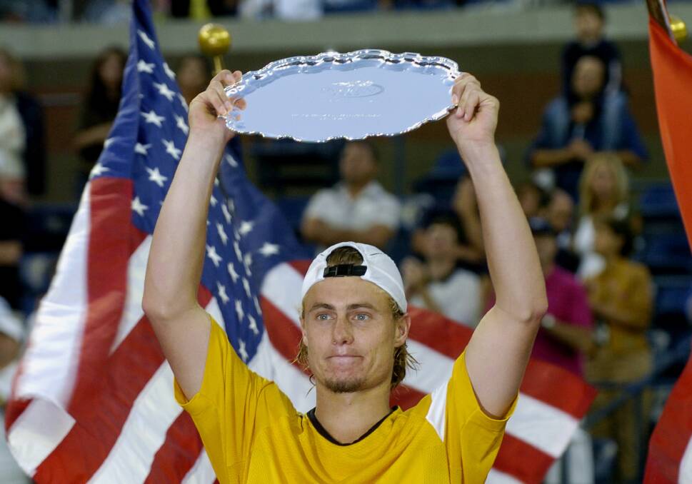 2004: Lleyton Hewitt loses to Roger Federer in the men's singles final at the US Open in New York. Photo by A. Messerschmidt/Getty Images